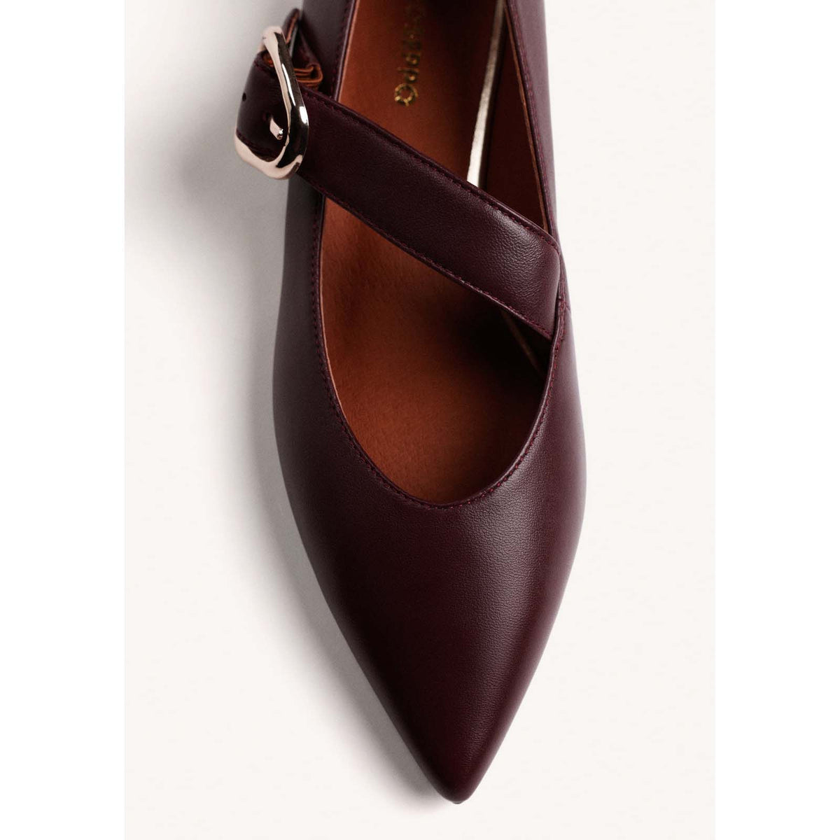 Gioseppo Ballerine bordeaux in pelle con chiusure regolabili sul collo