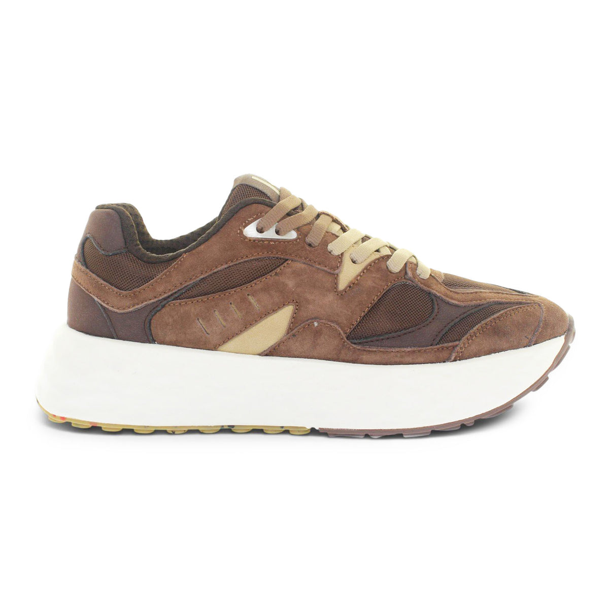 Caffènero sneakers fondo alto velour Testa di moro