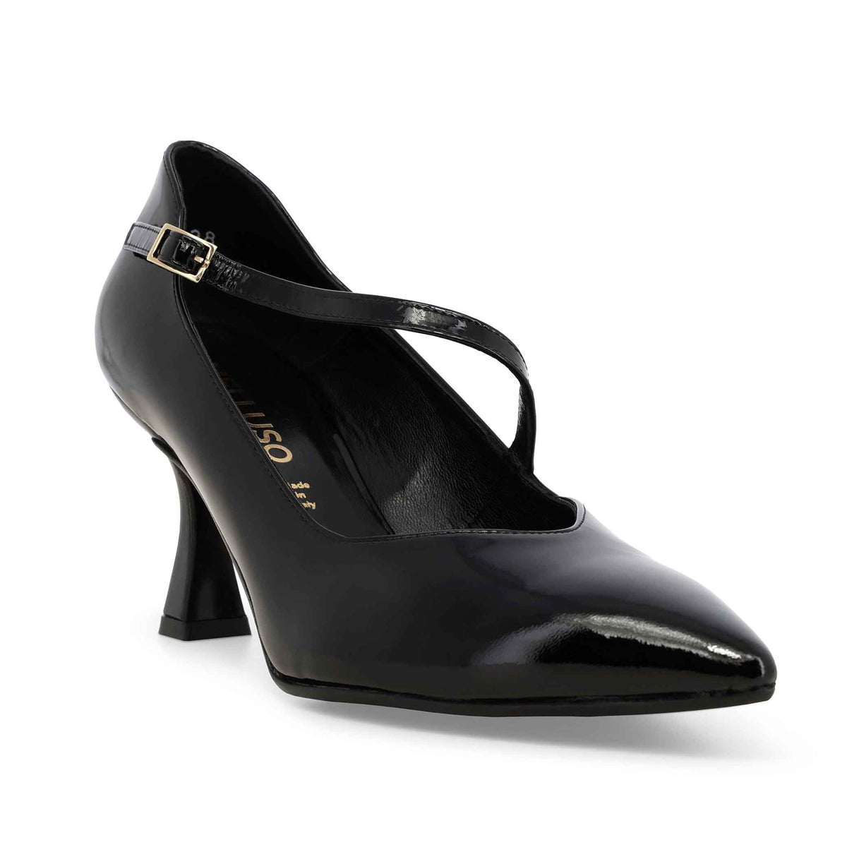 Melluso Décolleté donna in camoscio con cinturino nero e5102q