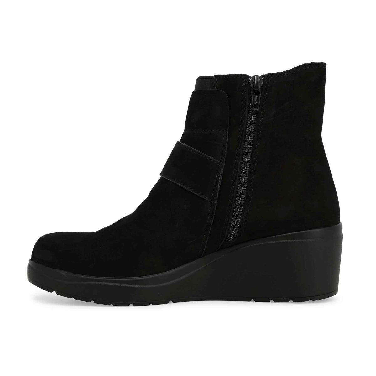 Melluso Stivaletto comodo donna in morbido camoscio nero k53019q