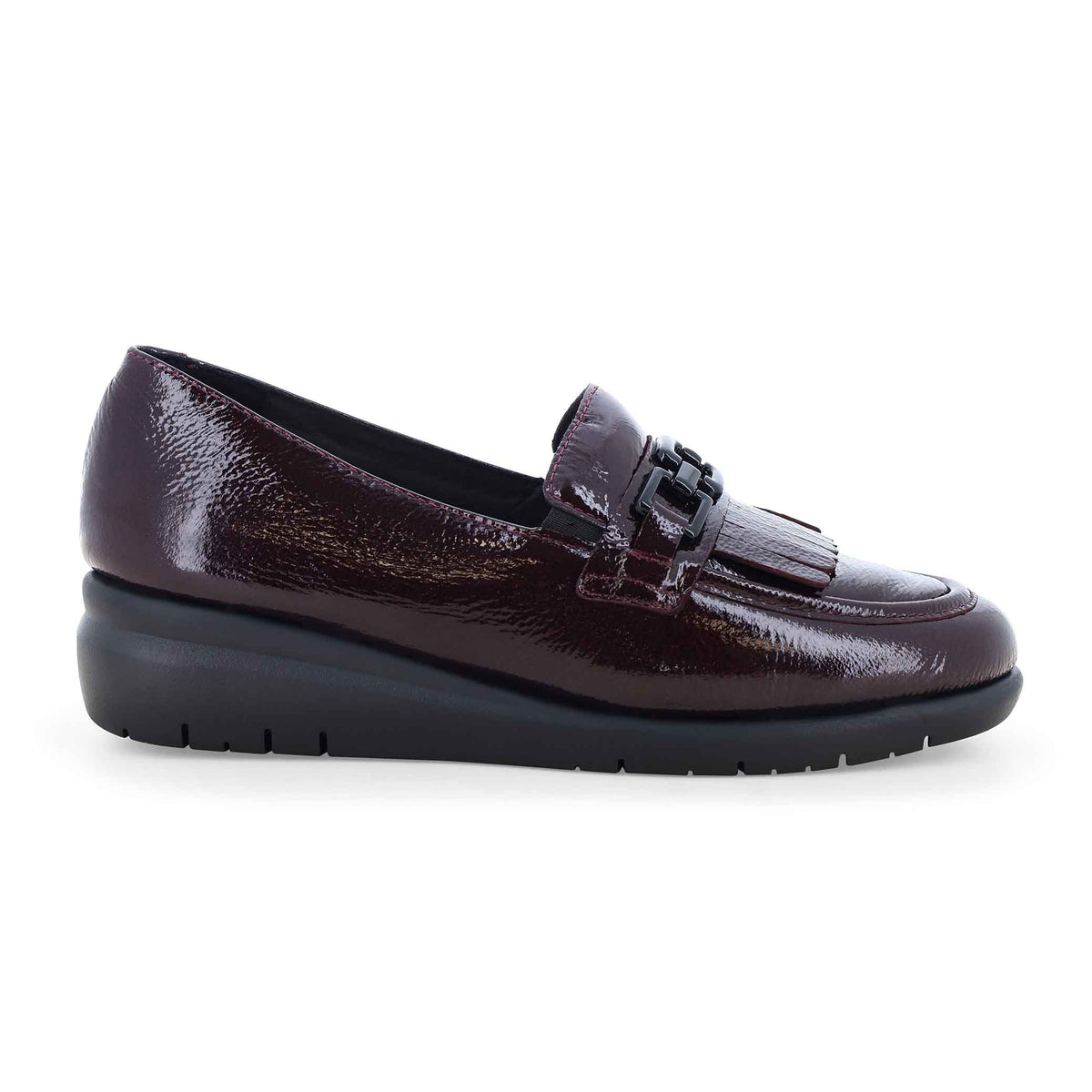 Melluso Mocassino comodo donna in morbida pelle in vernice bordo k55243
