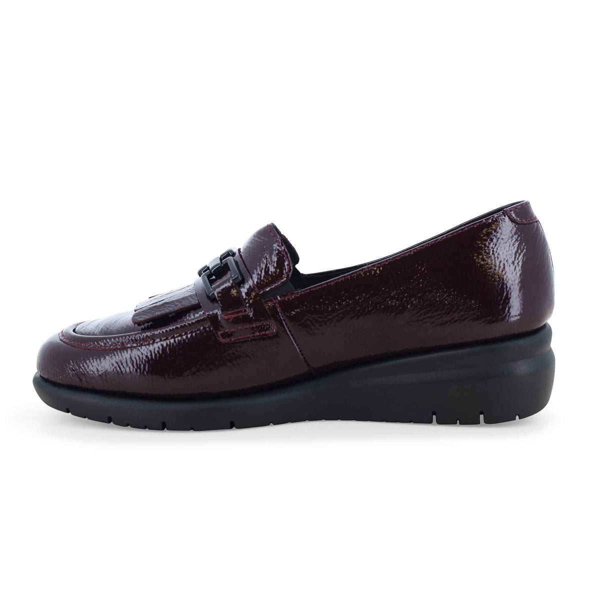 Melluso Mocassino comodo donna in morbida pelle in vernice bordo k55243