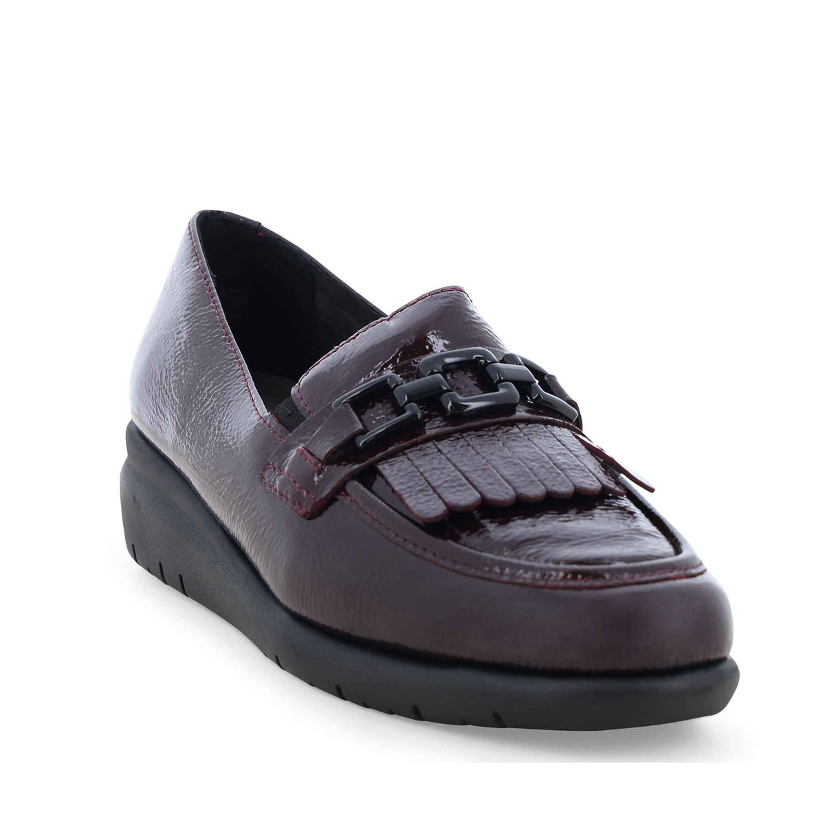 Melluso Mocassino comodo donna in morbida pelle in vernice bordo k55243
