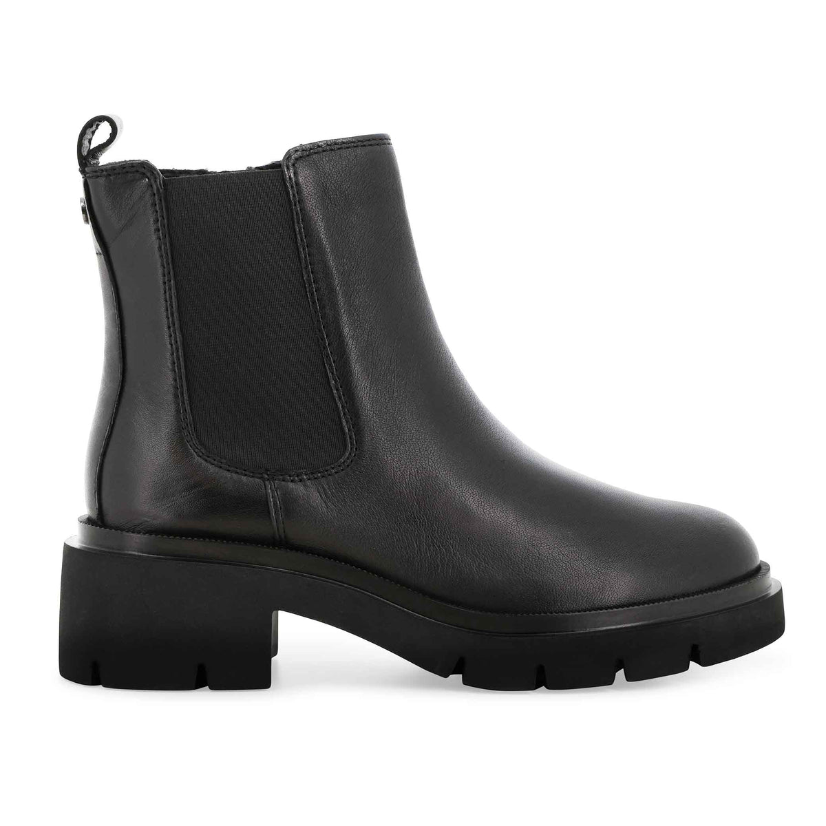 Melluso Stivaletto donna in pelle nero con elastico laterale e cerniera k55517q