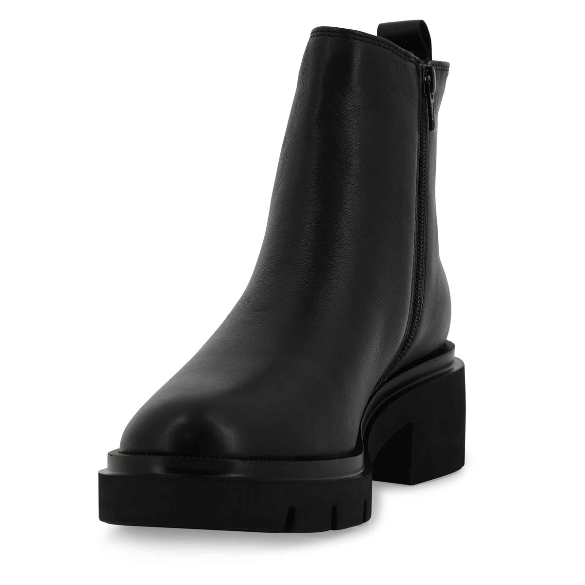 Melluso Stivaletto donna in pelle nero con elastico laterale e cerniera k55517q