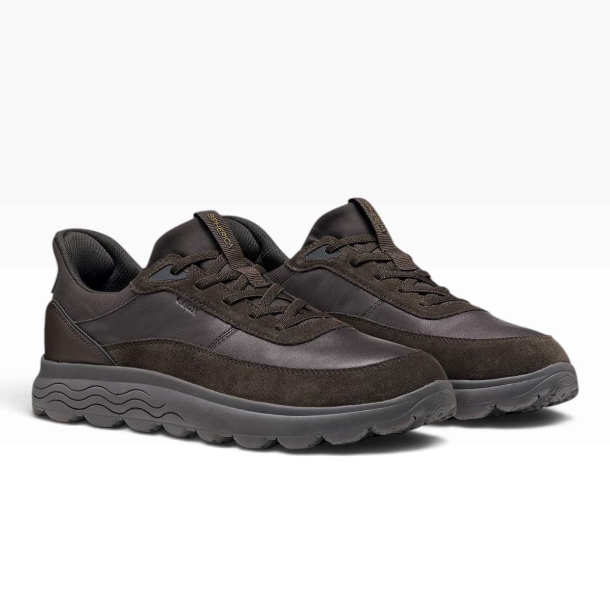 GEOX Spherica Plus Sneaker Bassa Uomo Dark Brown