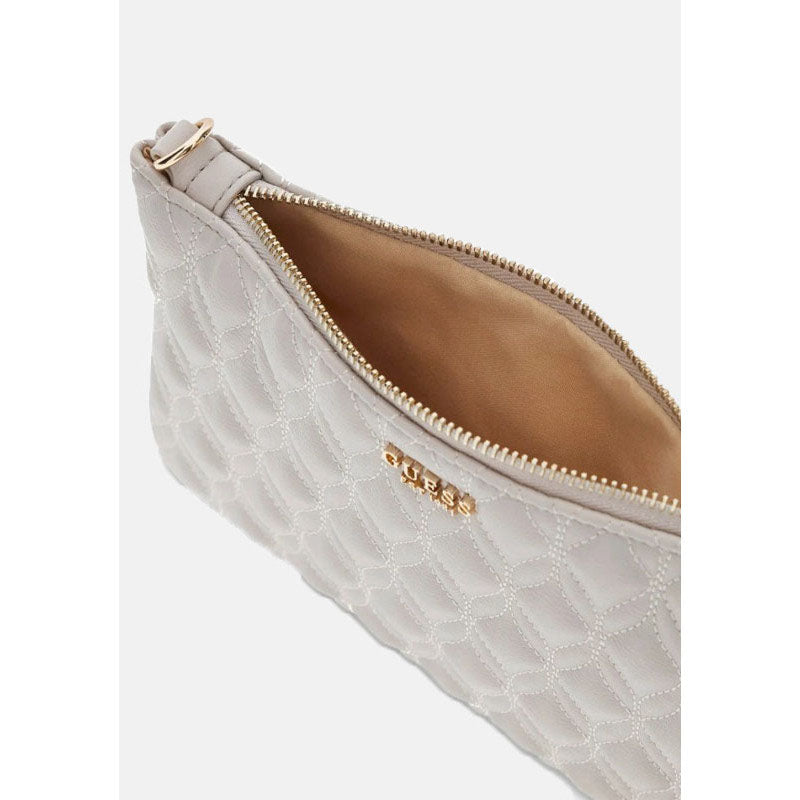 Guess MiniBags MAXINE QUILTED FLAT Pouch Taupe