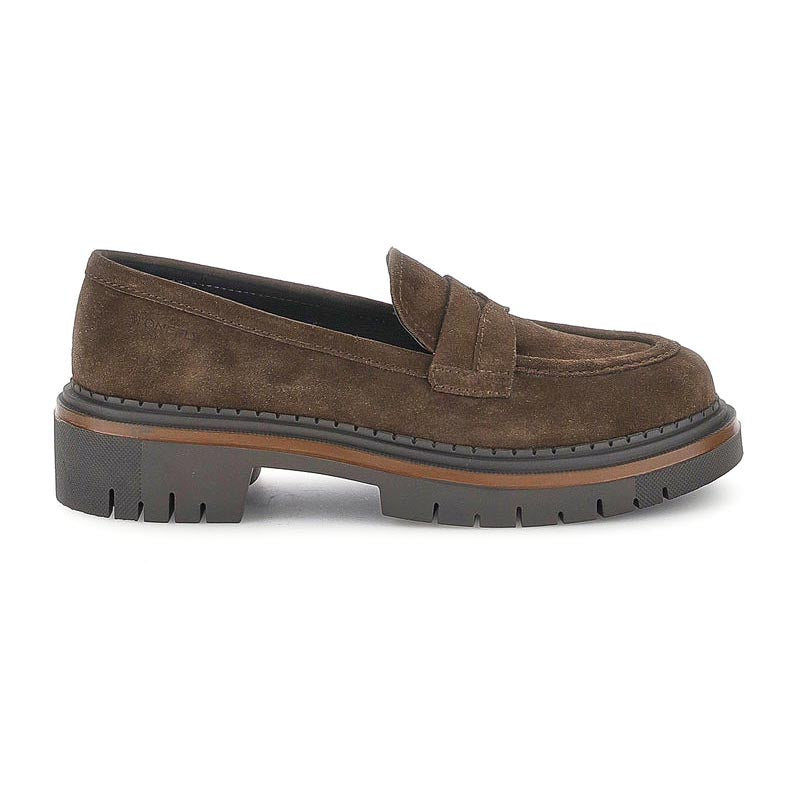 Stonefly mocassini RHEA 9 in suede marrone