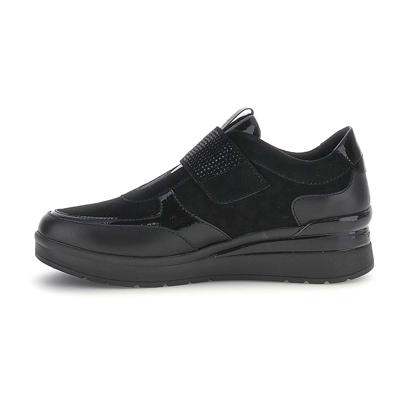 Stonefly sneakers CREAM 68 in suede con strass Nero