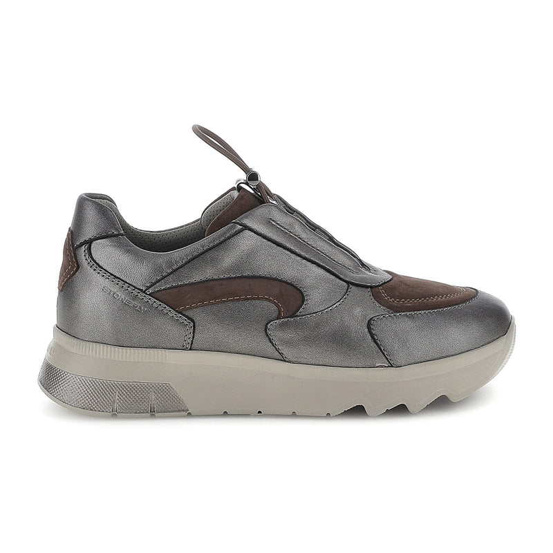 Stonefly sneakers SPOCK 52 PULL in pelle laminata Grigio