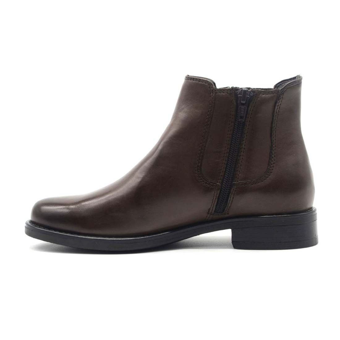 Vueva Stivaletti testa di moro con zip